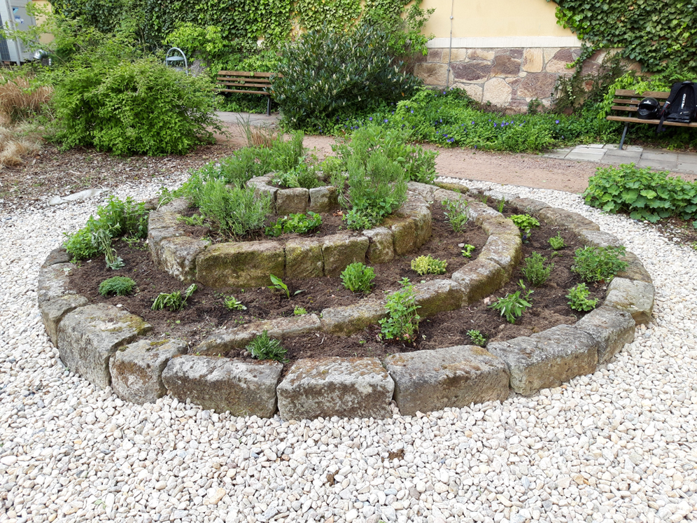 Kräuterspirale danach